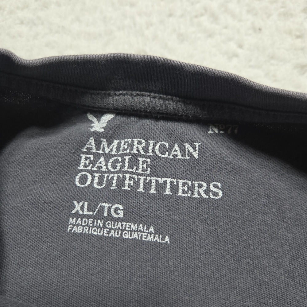 American Eagle Outfitters Gray Graphic Long Sleeve Tee Shirt Mens XL - Picture 2 of 6